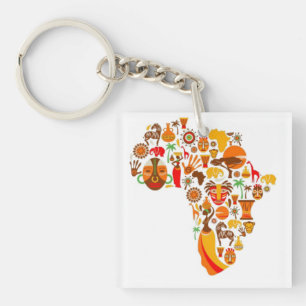 Porte-clés Carte africaine