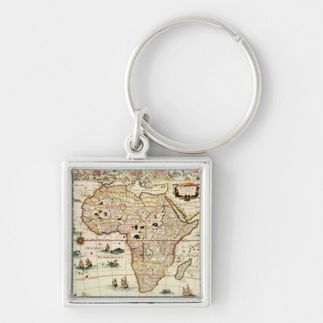 Porte-clés Carte AfriquePanoramiqueAfrique 2 (Devant)