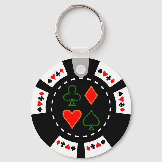 PORTE-CLÉS CARTE CONVIENT AU POKER CHIP (Recto)