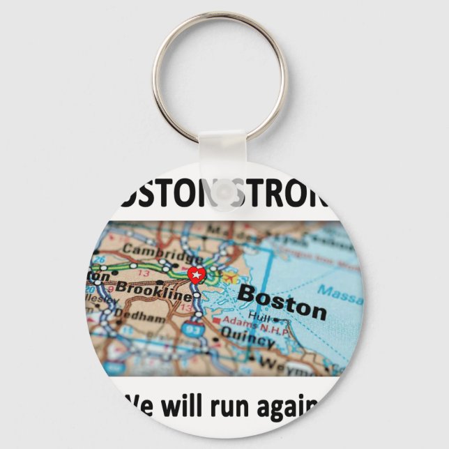 Porte-clés Carte de Boston Strong (Recto)