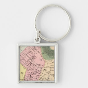 Porte-clés Carte de Charleston, Virginie-Occidentale