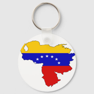 Porte-clés Carte de drapeau du Venezuela