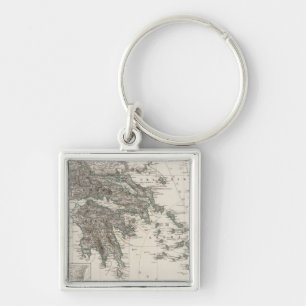 Porte-clés Carte de la Grèce par Stieler