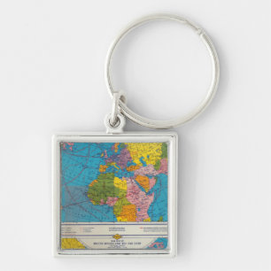 Porte-clés Carte de la guerre Atlantique, Eurasie, Afrique, P