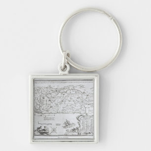 Porte-clés Carte de la Palestine, d'un Haggadah de pâque