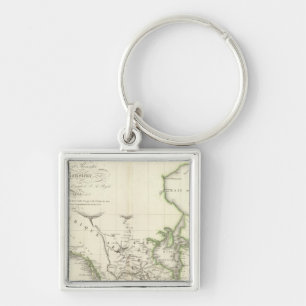 Porte-clés Carte de l'Atlas nord-américain
