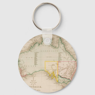 Porte-clés Carte de l'Australie et de la Nouvelle Zélande