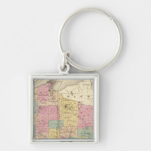 Porte-clés Carte de l'État du Wisconsin