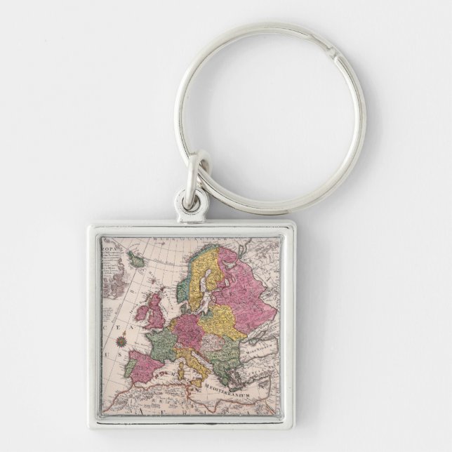 Porte-clés Carte de l'Europe 3 (Devant)