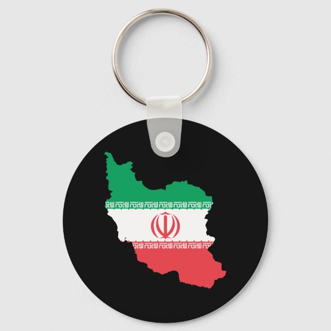 Porte-clés Carte De L'Iran (Recto)
