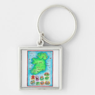 Porte-clés Carte de l'Irlande