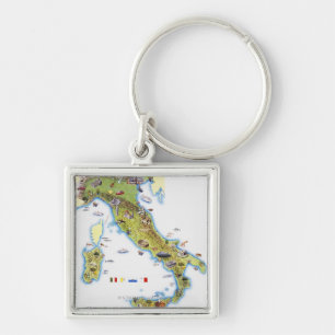 Porte-clés Carte de l'Italie