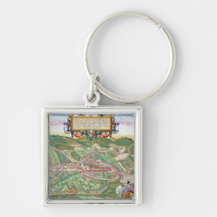 Porte-clés Carte de Serravalle, de 'Civitates Orbis Terrarum