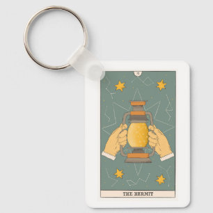 Porte-clés Carte de tarot d'alchimie zodiaque Hermit fortunet