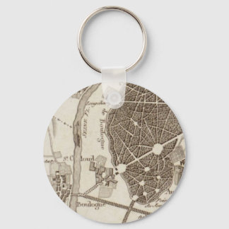 Porte-clés Carte des antiquités Paris