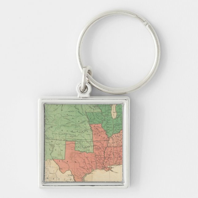 Porte-clés Carte des États-Unis 2 (Devant)