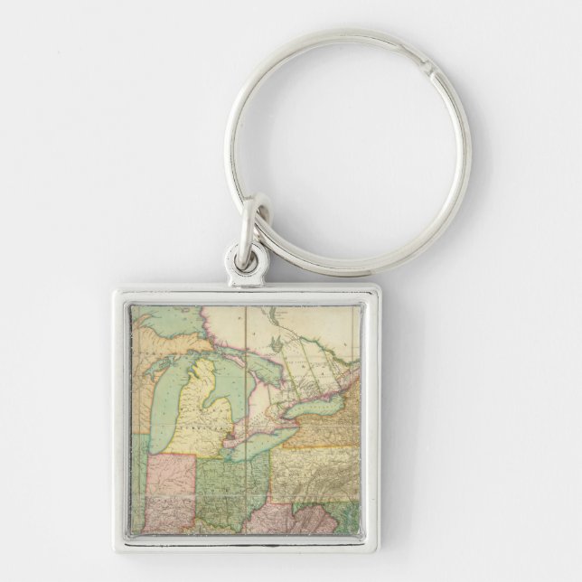 Porte-clés Carte des États-Unis 6 (Devant)