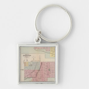 Porte-clés Carte d'Owatonna, carte de Mantorville, Minnesota
