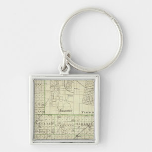 Porte-clés Carte du comté de Montgomery, de Hillsboro et de