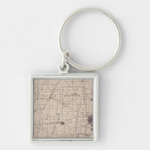 Porte-clés Carte du comté de Wayne 2