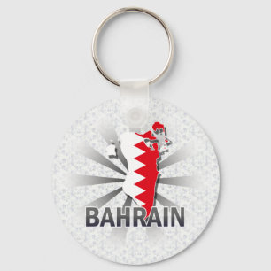Porte-clés Carte du drapeau de Bahreïn 2.0