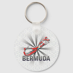 Porte-clés Carte du drapeau des Bermudes 2.0