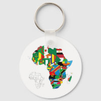 Carte du drapeau du continent africain