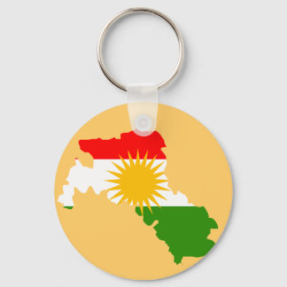 Porte-clés Carte du drapeau du Kurdistan