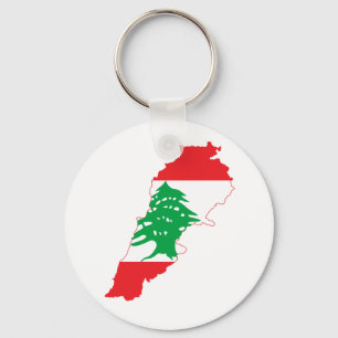 Porte-clés Carte du drapeau du Liban