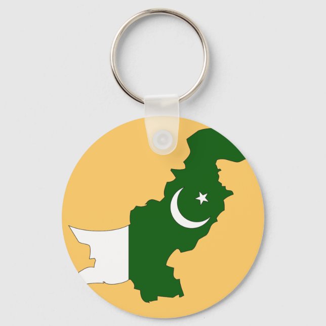 Porte-clés Carte du drapeau du Pakistan (Recto)