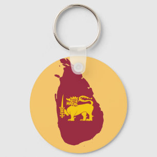 Porte-clés Carte du drapeau du Sri Lanka