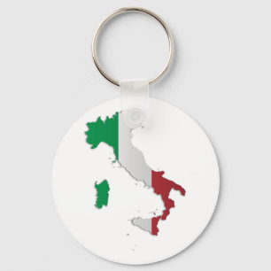 Porte-clés Carte du drapeau italien