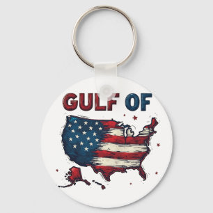 Porte-clés Carte du golfe d'Amérique USA Trump USA Golfe du M