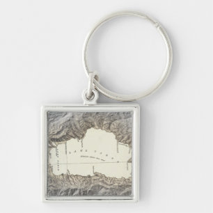 Porte-clés Carte du lac Tahoe
