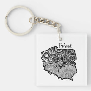 Porte-clés Carte du Mandala en Pologne