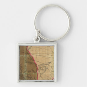 Porte-clés Carte du Mexique montrant le siège de la guerre