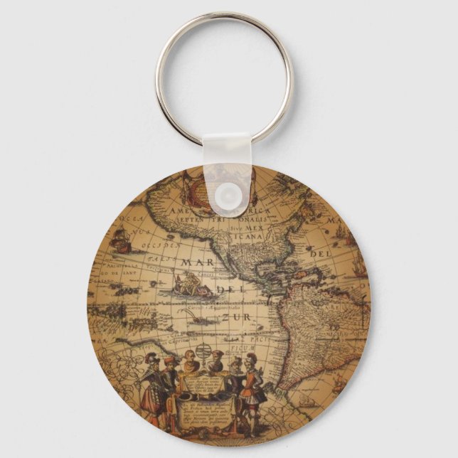 Porte-clés Carte du monde antique (Recto)
