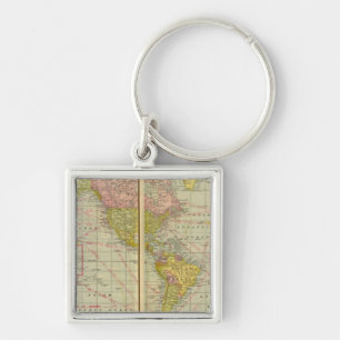 Porte-clés Carte du monde avec voies de navigation