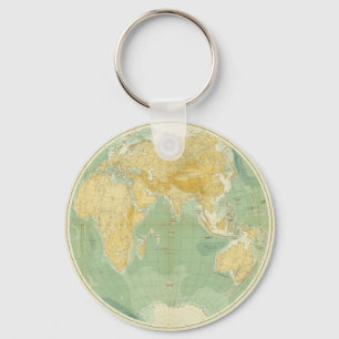Porte-clés Carte du monde Océan Indien, Europe, Asie, Afrique