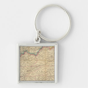 Porte-clés Carte du siège de la guerre civile en Amérique