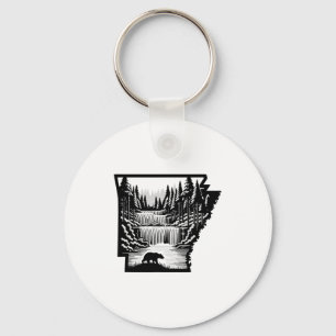 Porte-clés Carte et paysage de l'Arkansas