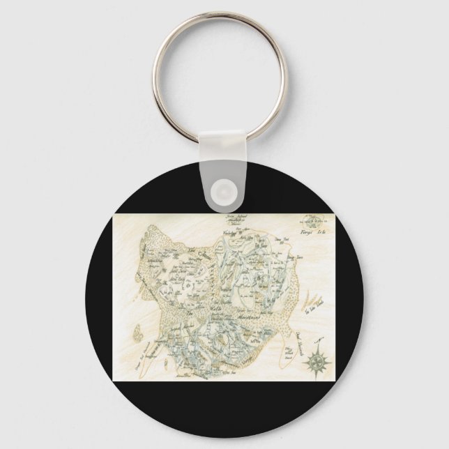 Porte-clés Carte étiquetée de Trino (Recto)