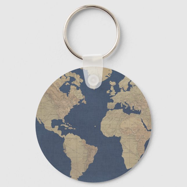 Porte-clés Carte Gold et Blue World (Recto)