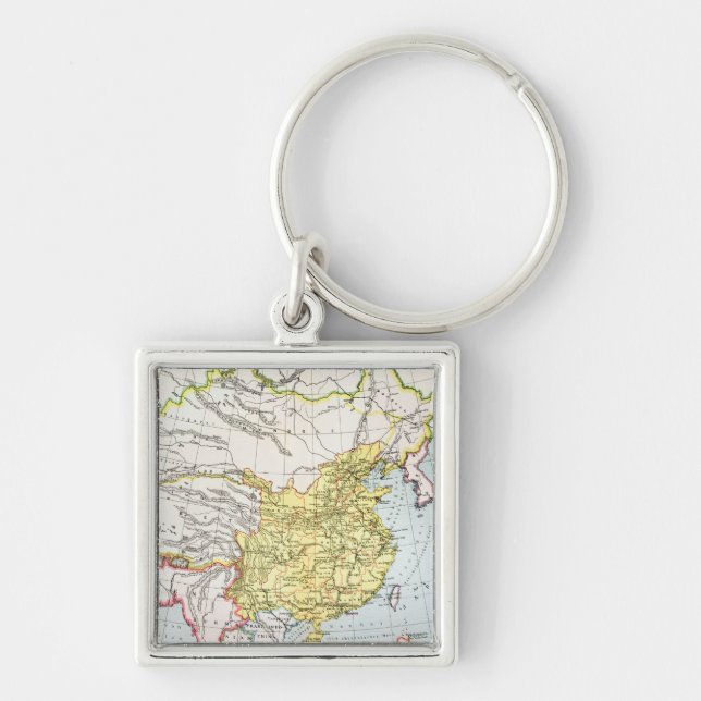 Porte-clés CARTE : La CHINE, 1910 (Devant)