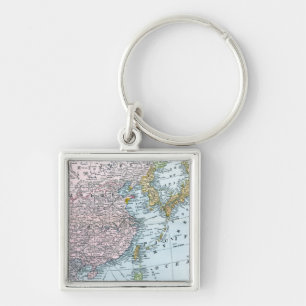 PORTE-CLÉS CARTE : L'ASIE DE L'EST, 1907