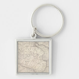 Porte-clés Carte, province de Buenos Aires, régions voisines