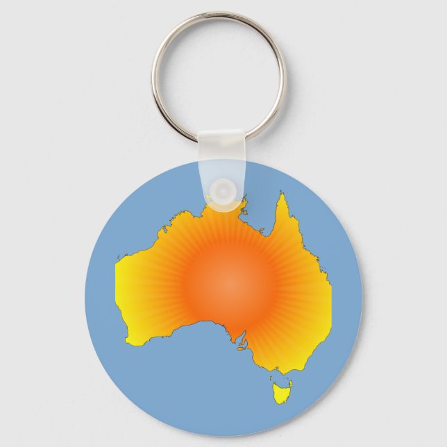Porte-clés Carte Sunny Australie (Recto)