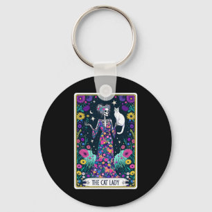 Porte-clés Carte Tarot Lady Chat Skeleton Mothers Day Chat L