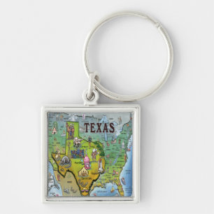 Porte-clés Carte TX USA