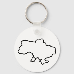 Porte-clés Carte ukrainienne. Ukraine
